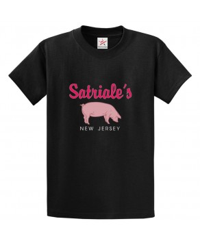 Satriale's New Jersey Pork Store Sopranos Classic Unisex Kids and Adults T-Shirt for Crime Drama Show Fans